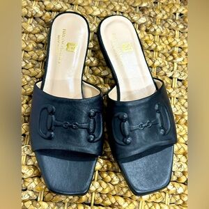 Bruno Magli Nilla Embossed Horsebit Sandals Size 8